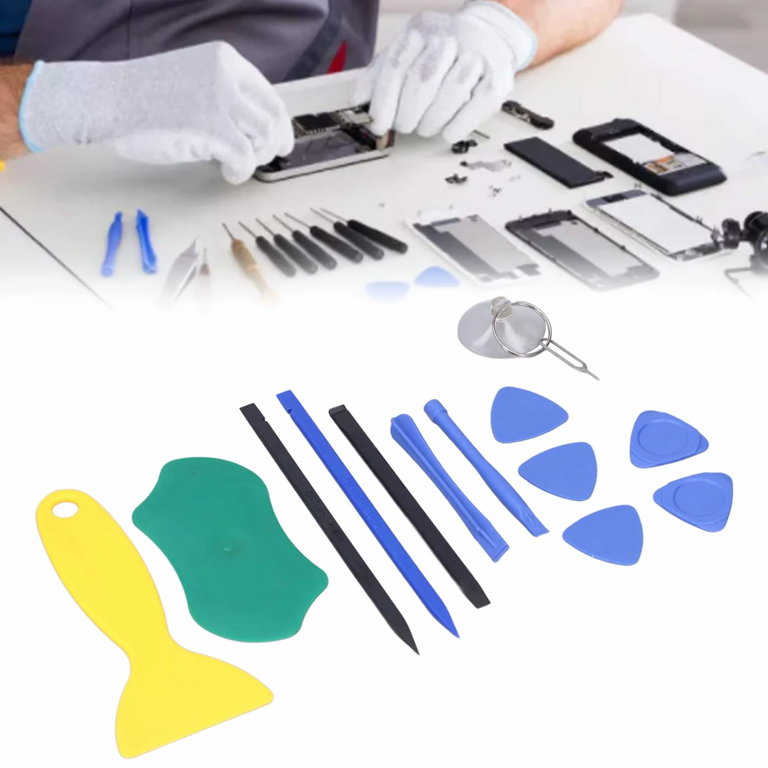 Plastikowy Spudger, narzędzie do naprawy elektroniki 12 sztuk Materiał PVC do tabletów Laptopy Aparaty Okulary