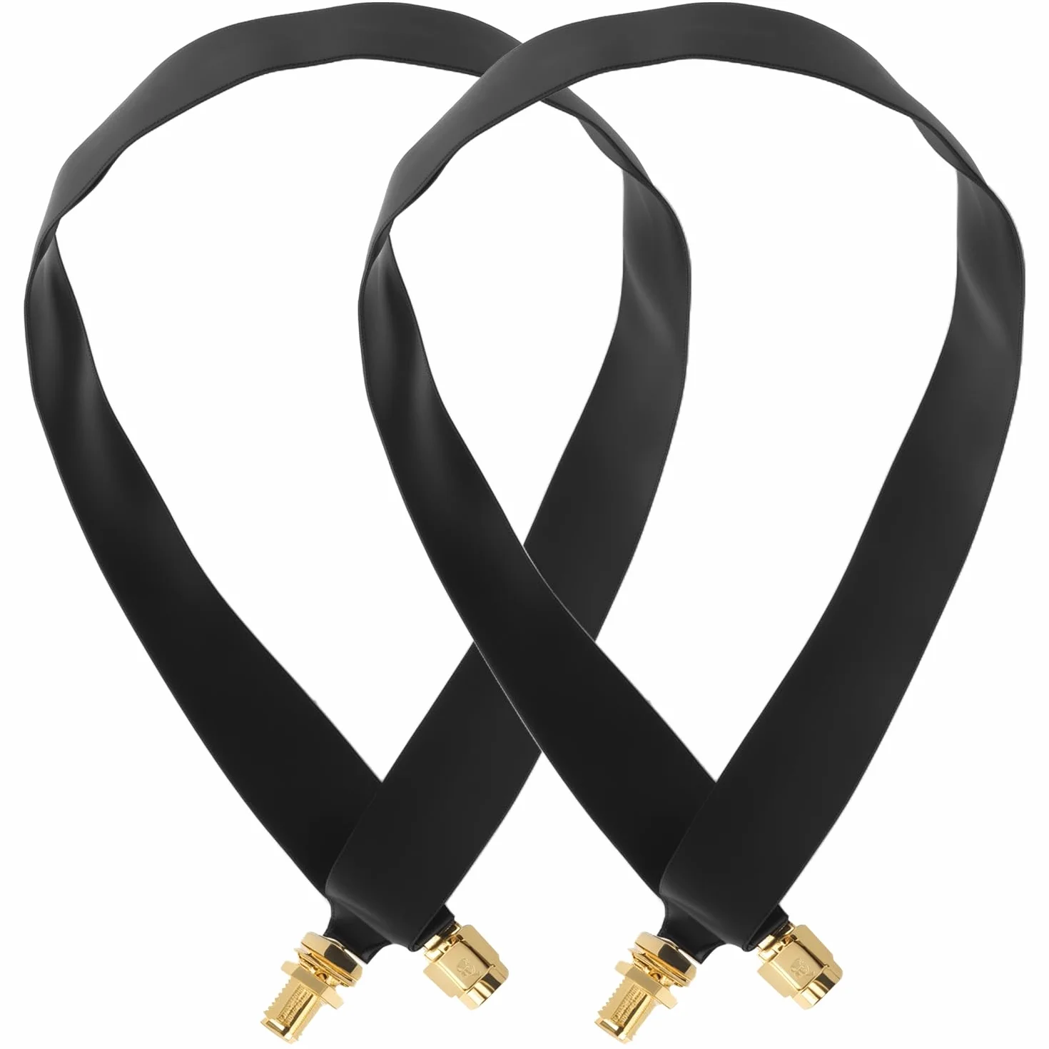 QWORK® 2 x kabel koncentryczny SMA 30 cm, płaski kabel ze złączem SMA, kompatybilny z anteną Helium Miner, anteną 4G LTE