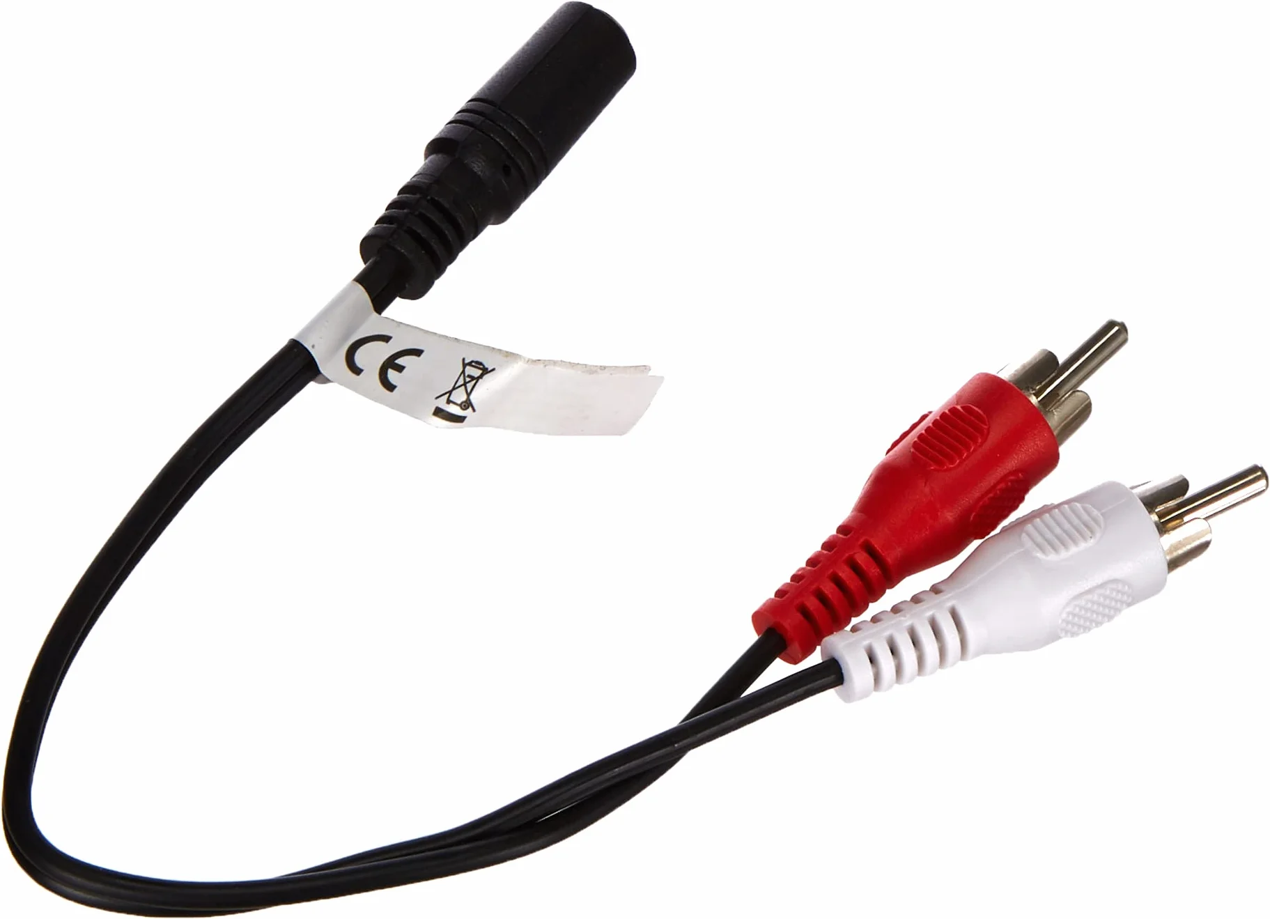 Goobay 50092 kabel audio jack 3,5 mm na adapter cinch, 3,5 mm gniazdo AUX na wtyk cinch (L/R), 0,2 m