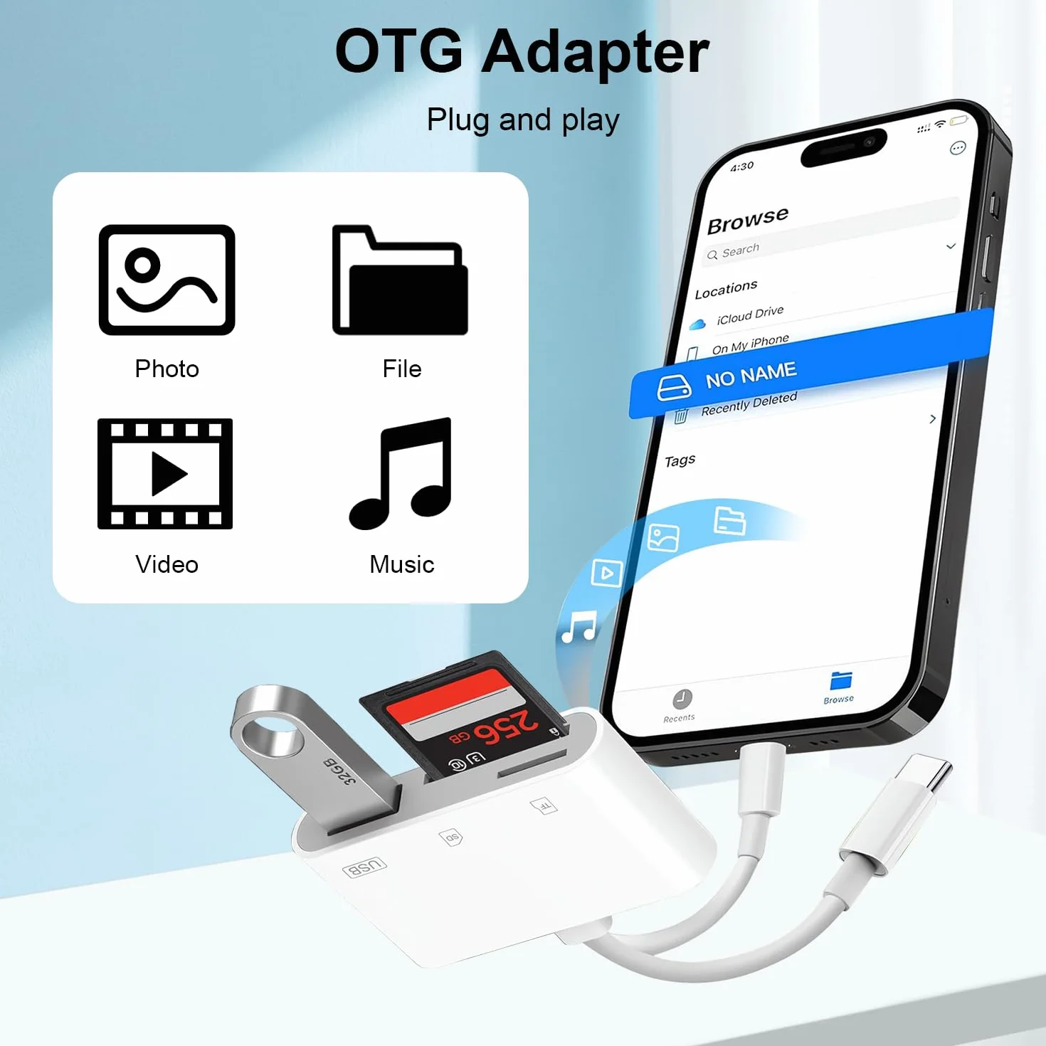 Czytnik kart SD [Certyfikat Apple MFi] 3 w 2 Lightning i czytnik kart USB C z gniazdem SD/MicroSD/USB3.0, czytnikiem kart pamięci dla iPhone, iPad, Samsung, Macbook, aparatu, Androida
