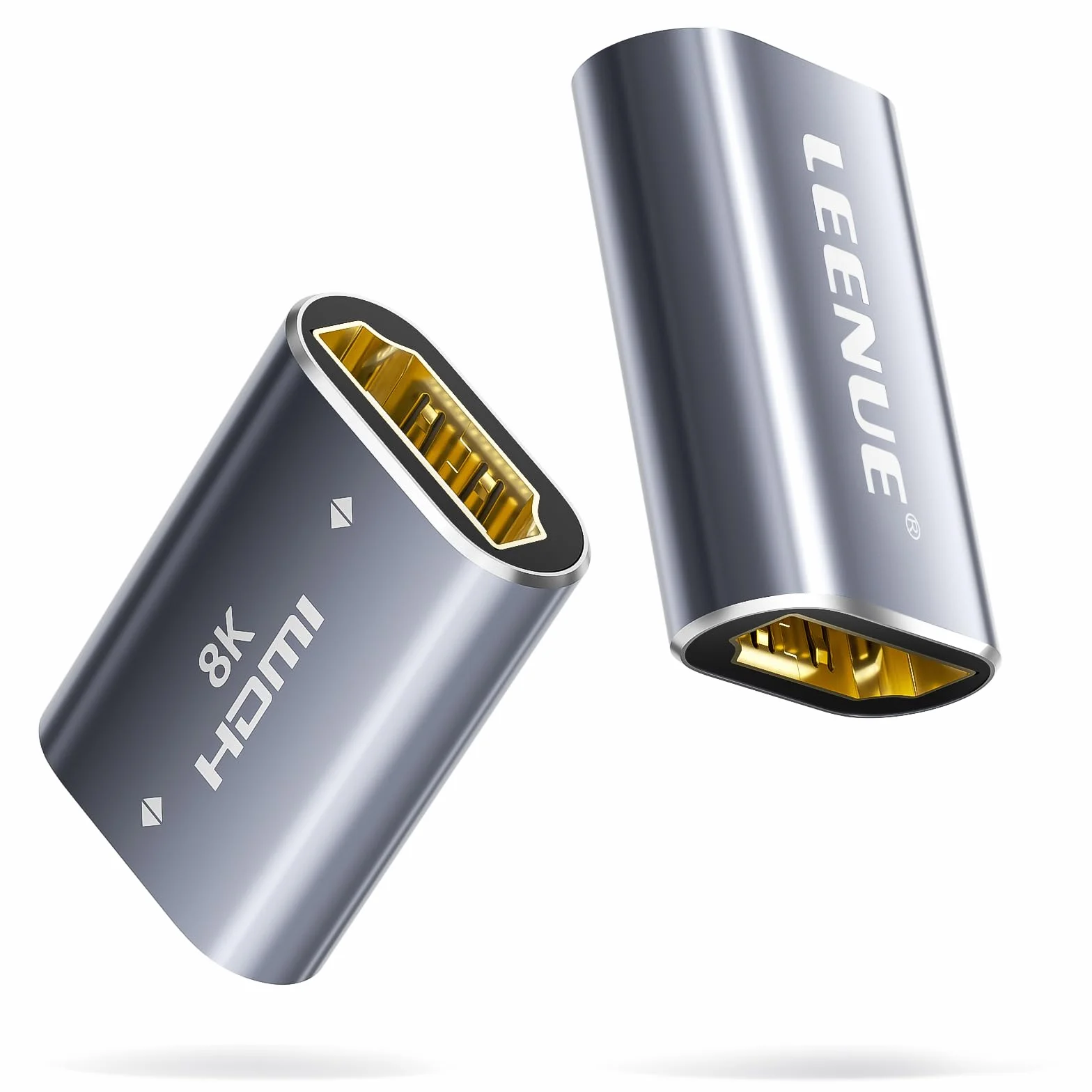 Aluminiowy adapter HDMI 2.1 złącze żeńskie żeńskie 8K 60Hz 4K 120Hz 2 sztuki