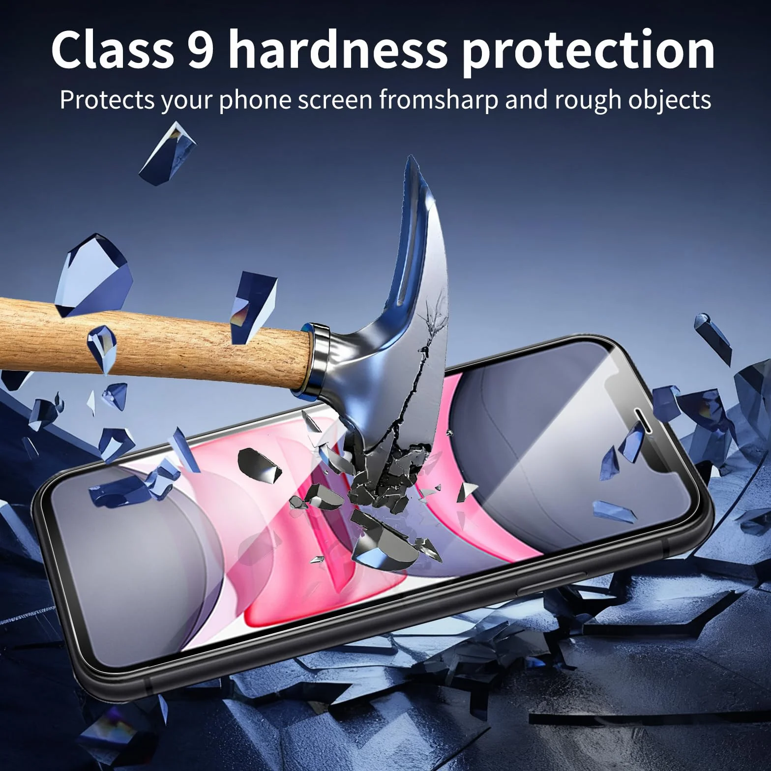 Szkło hartowane 9H do iPhone 11, przezroczyste HD, odporne na zarysowania, zestaw 3 sztuk + 3 osłony aparatu