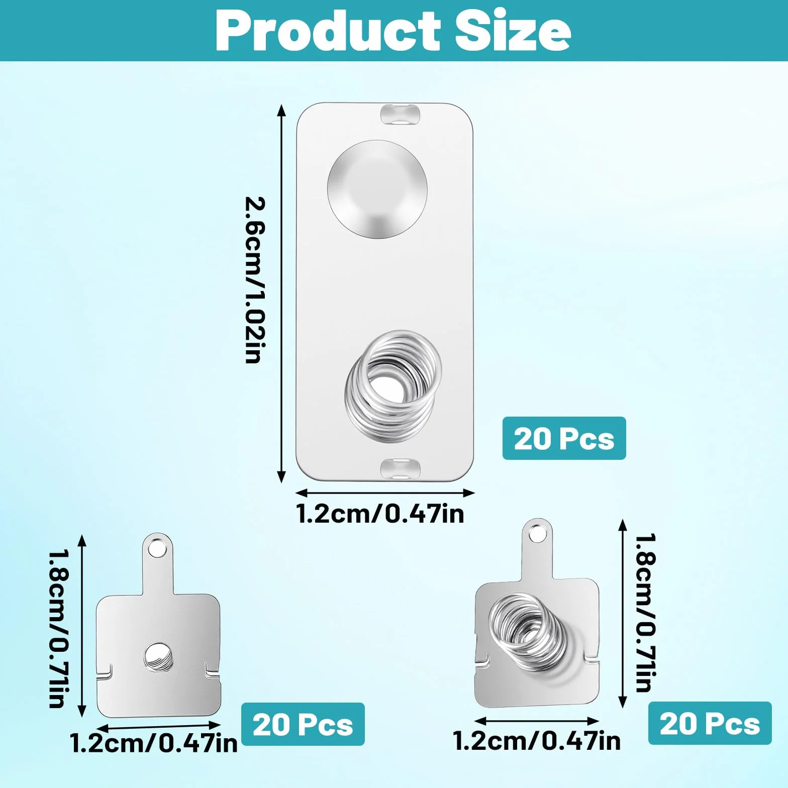 Styki sprężynowe do akumulatora 26 mm x 12 mm płytki kontaktowe baterii AA