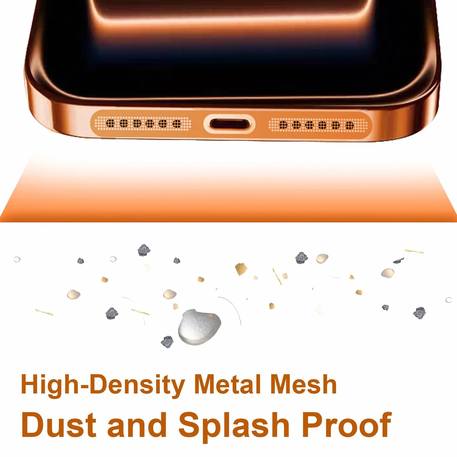 iPhone 17 Pro Max Metalowe USB C Osłona Przeciwpyłowa 4-pak