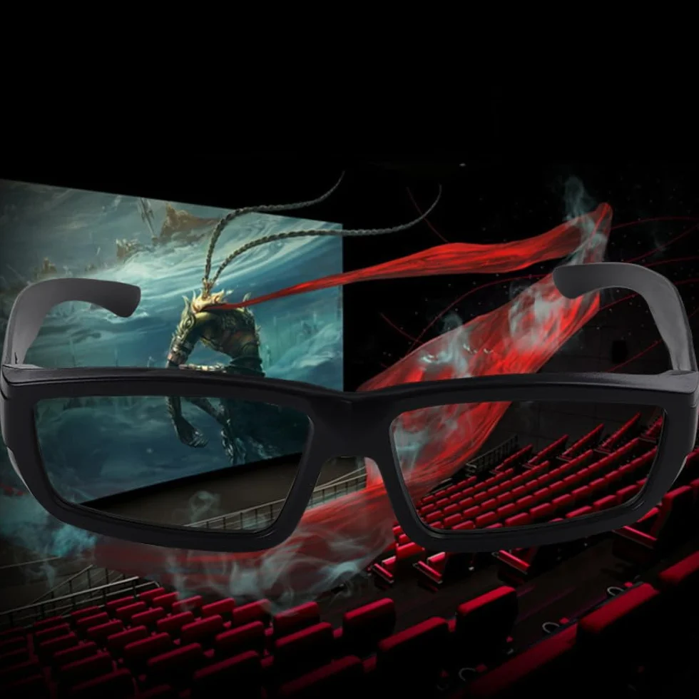 Okulary 3D, uniwersalne, pasywne okulary 3D, czarne, kompatybilne z Cinema 3D, LG, Philips, Panasonic itp.