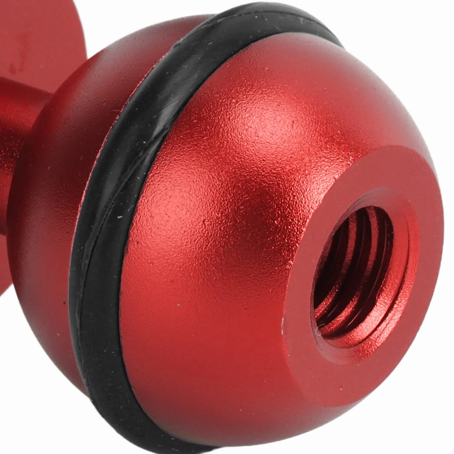 Akozon Unterwasser-Kugelarmadapter Tauchlampe Kugelkopf Anodisieren von Harter Beschichtung von Aluminiumlegierungen Kleiner, Leichter, Langlebiger Tauchtaschenlampen-Kugelkopf(rot)