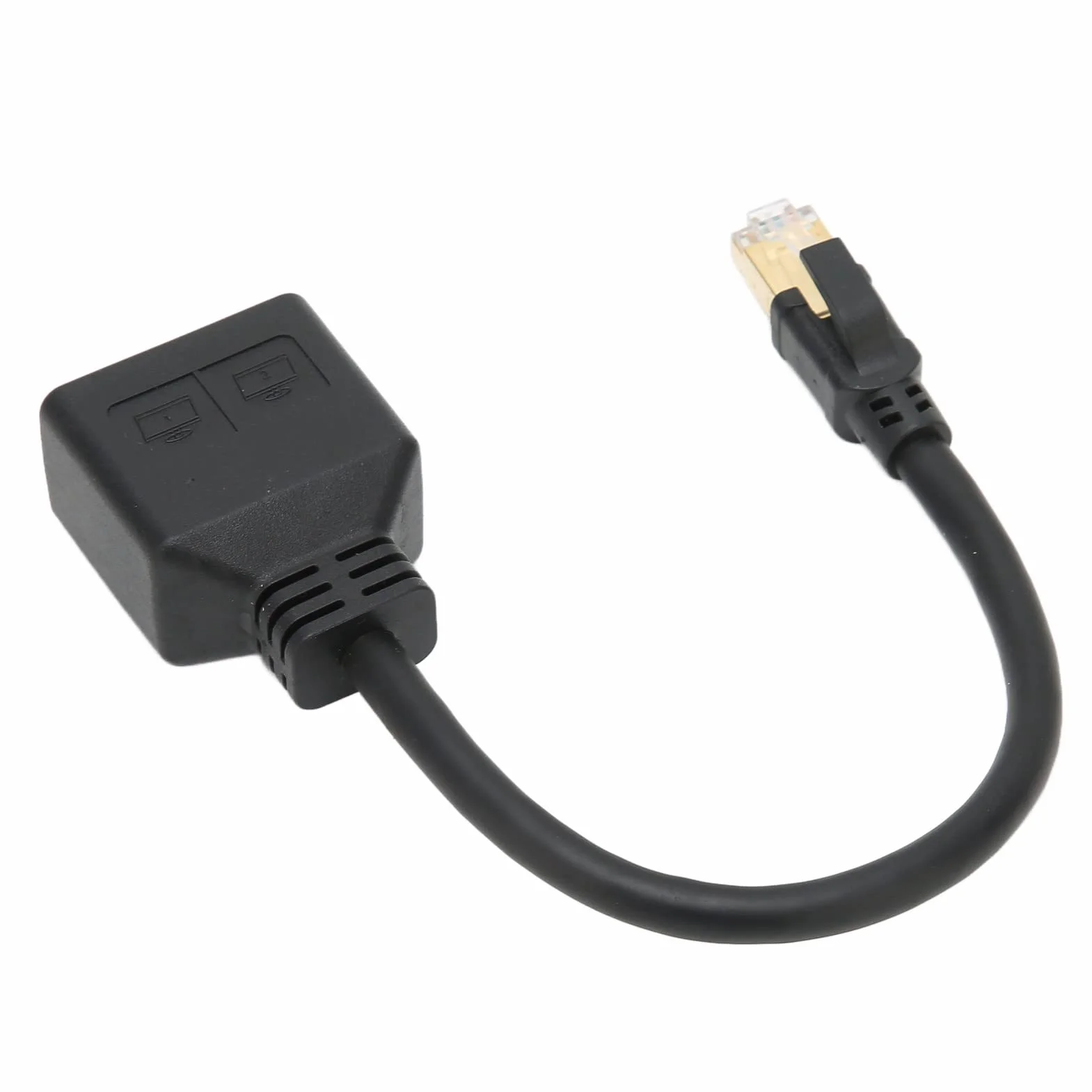 Rozdzielacz RJ45, Rozgałęźnik Sieci RJ45 od 1 do 2 Portów Ethernet, Rozdzielacz Kabla Sieciowego CAT8 do Domowego Biura