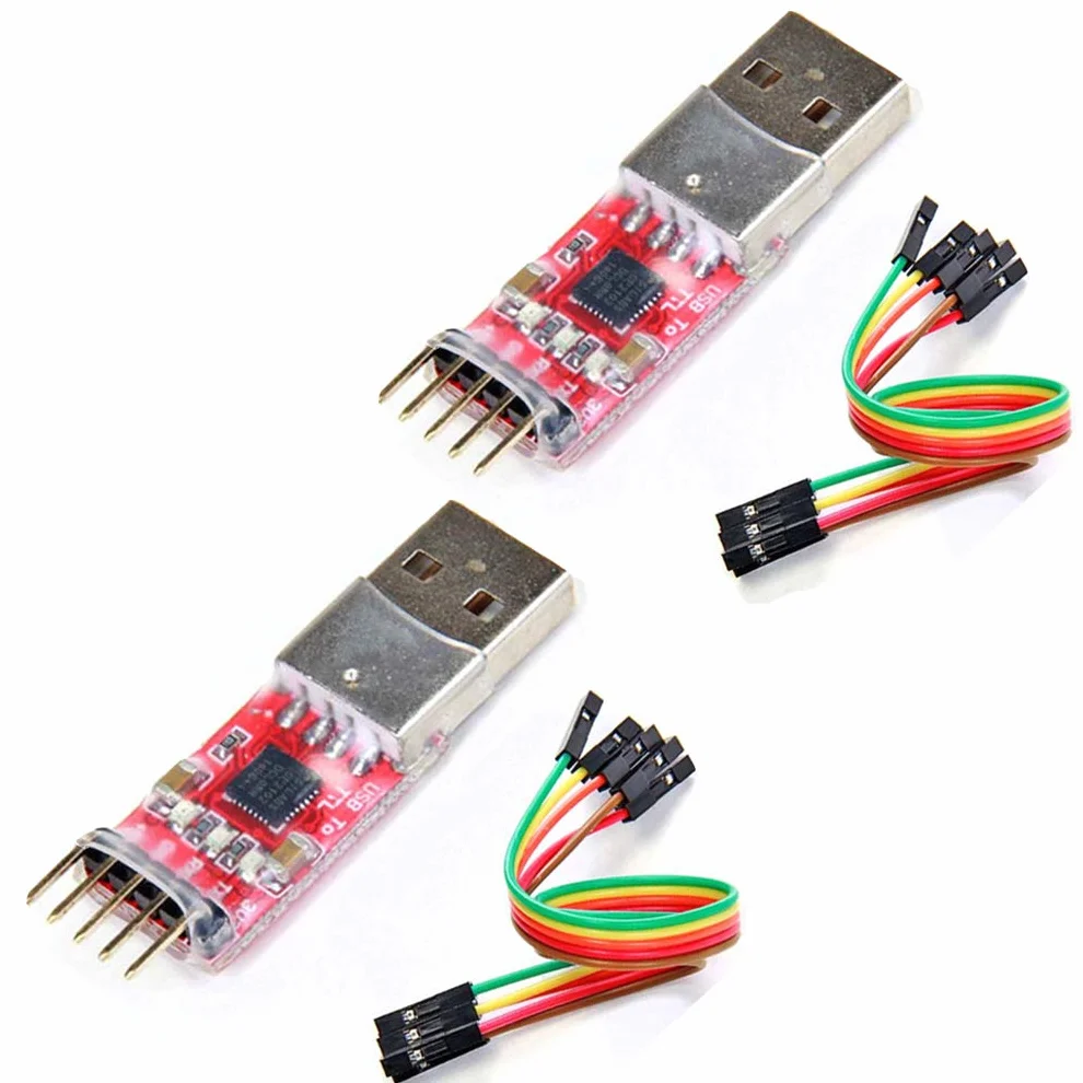 Hailege 2 szt. CP2102 USB 2.0 na TTL UART moduł konwertera szeregowego 5-pinowy STC PRGMR z przewodem Dupont