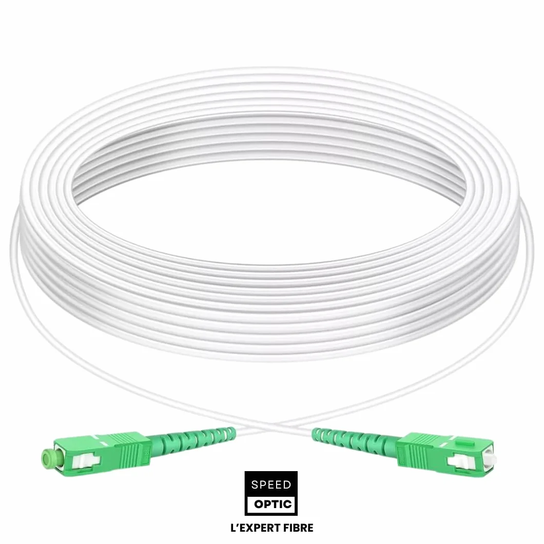 Pomarańczowy kabel światłowodowy SFR Bouygues - SC/APC do SC/APC - Przedłużacz światłowodowy (1 metr)