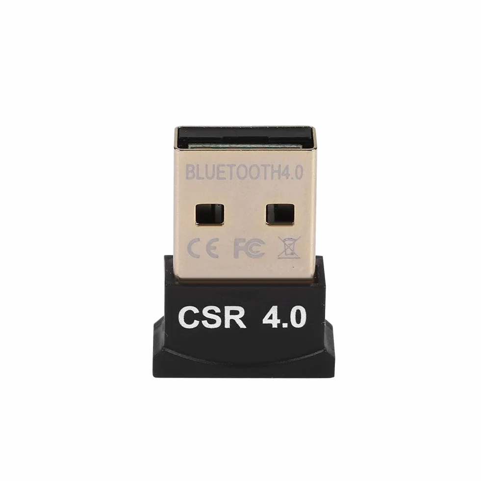 ASHATA Adapter Bluetooth USB, CSR4.0 USB Dongle Stick Adapter USB Dongle Receiver, bezprzewodowy adapter USB do komputera, zestawu słuchawkowego, drukarki itd.