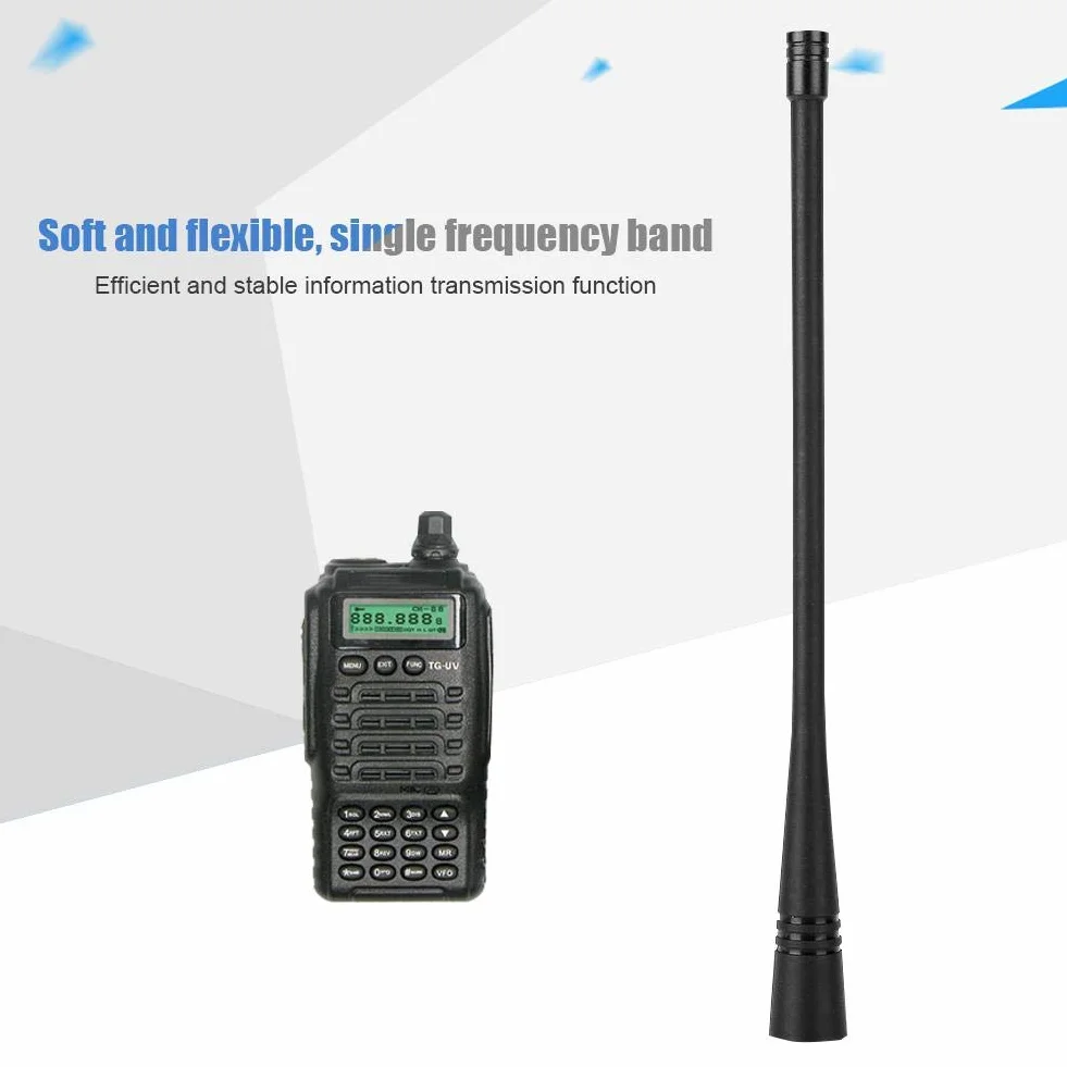 ASHATA Antena wtykowa SMA, wtyk SMA UHF miękka gumowa antena do 2-drożnego radia walkie-talkie Częstotliwość 400-520 MHz, jednoczęstotliwościowe/antena UHF ze stabilną transmisją informacji