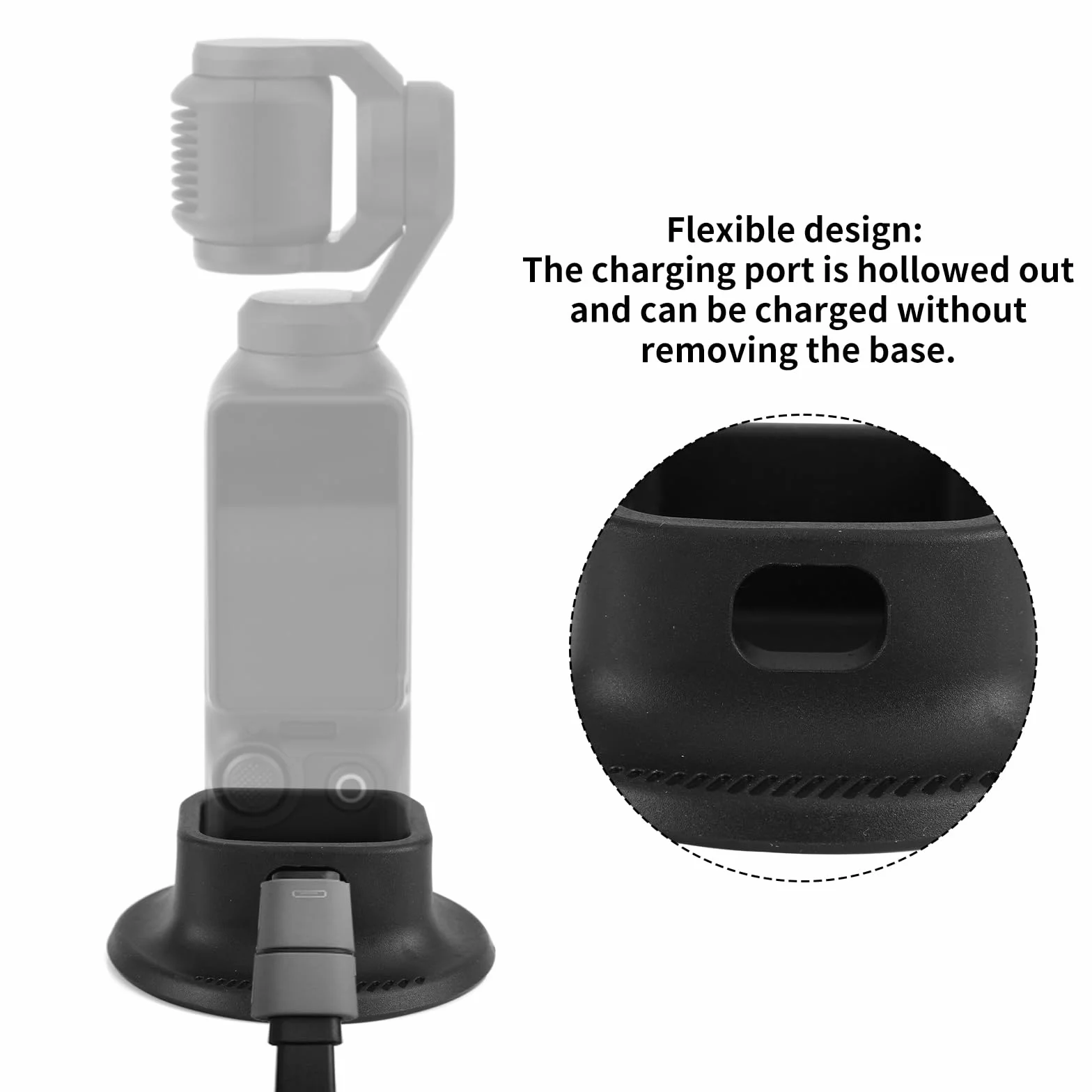 Miniaturowy Statyw do DJI Osmo Pocket 3 i 2, Montaż Na Biurku z Antypoślizgową Podstawą Kompaktowy Stołowy Uchwyt na Statyw do Akcesoriów DJI Osmo Pocket 3 (Czarny)