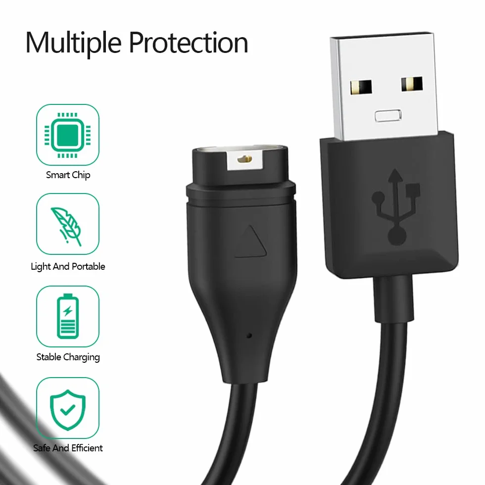 AWINNER Kabel do ładowania kompatybilny z Garmin Fenix 6 6S 6X Pro Sapphire, Fenix 5 5S 5X Plus, Forerunner 935 945 45S 245, Approach S10 S40 S60 X10, Quatix 5 Sapphire, Vivoactive 3 4 4S (2-pak )