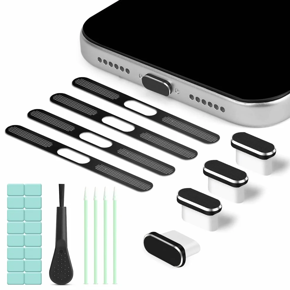 Silikonowe zabezpieczające przed kurzem USB-C z nasadką ochronną typu C, masa czyszcząca kompatybilna z akcesoriami do telefonów