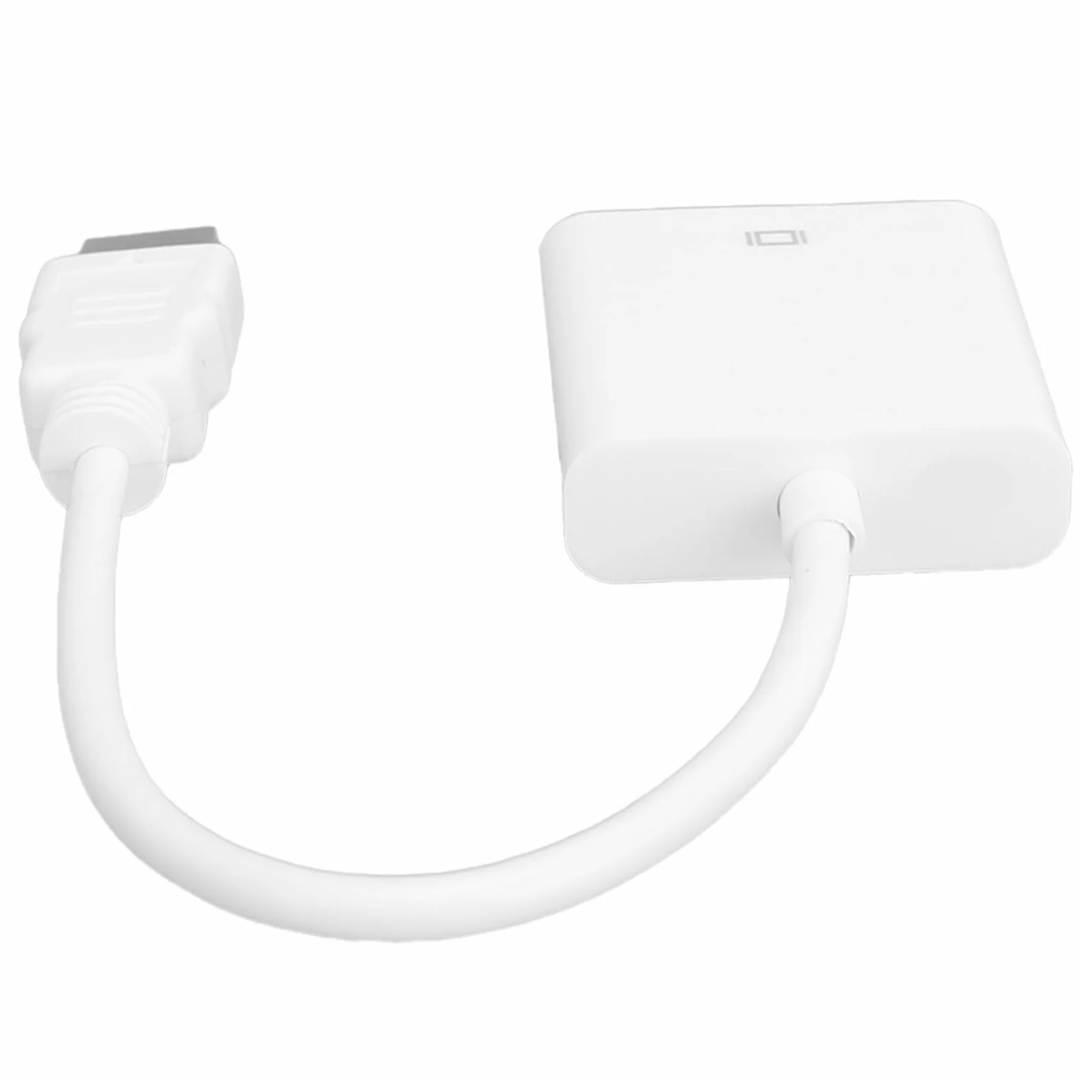Adapter VGA na HDMI, Interfejs Multimedialny HD na Konwerter Adaptera VGA do Komputera Monitor do Laptopa Projektor (Biały)