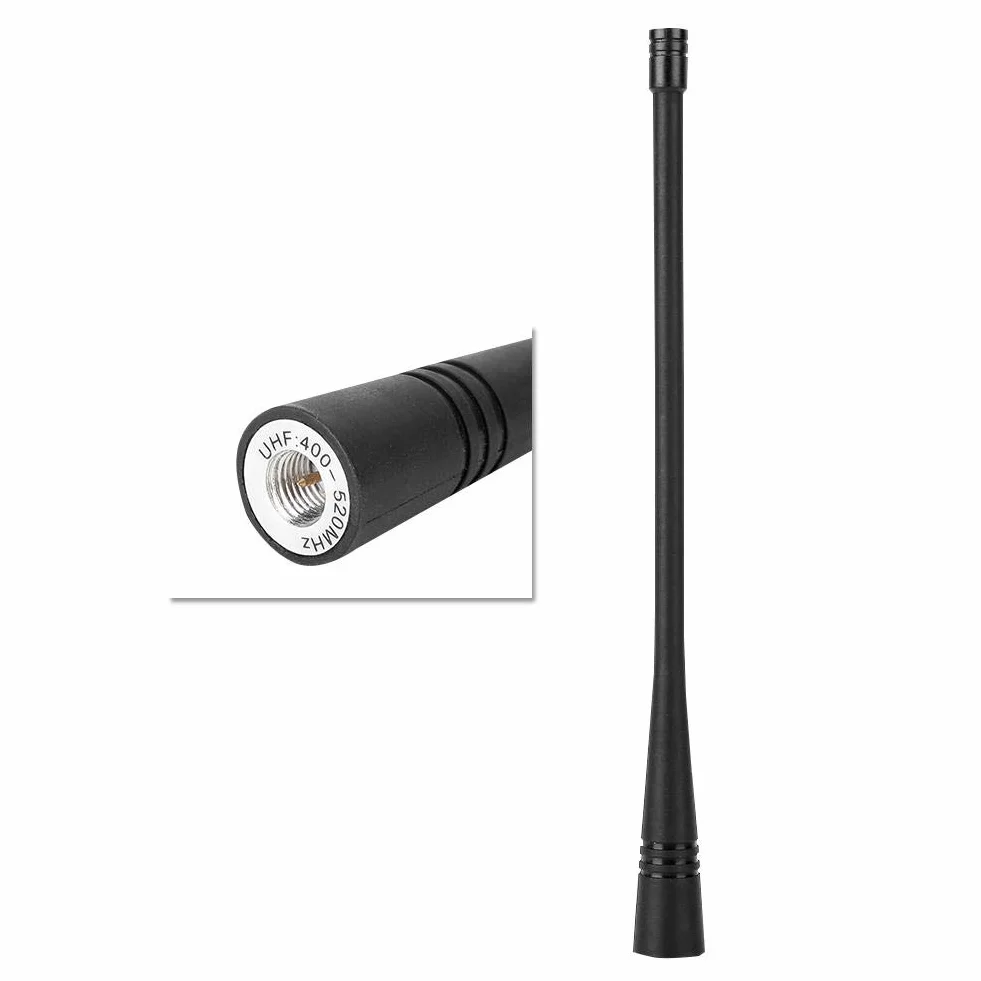 ASHATA Antena wtykowa SMA, wtyk SMA UHF miękka gumowa antena do 2-drożnego radia walkie-talkie Częstotliwość 400-520 MHz, jednoczęstotliwościowe/antena UHF ze stabilną transmisją informacji