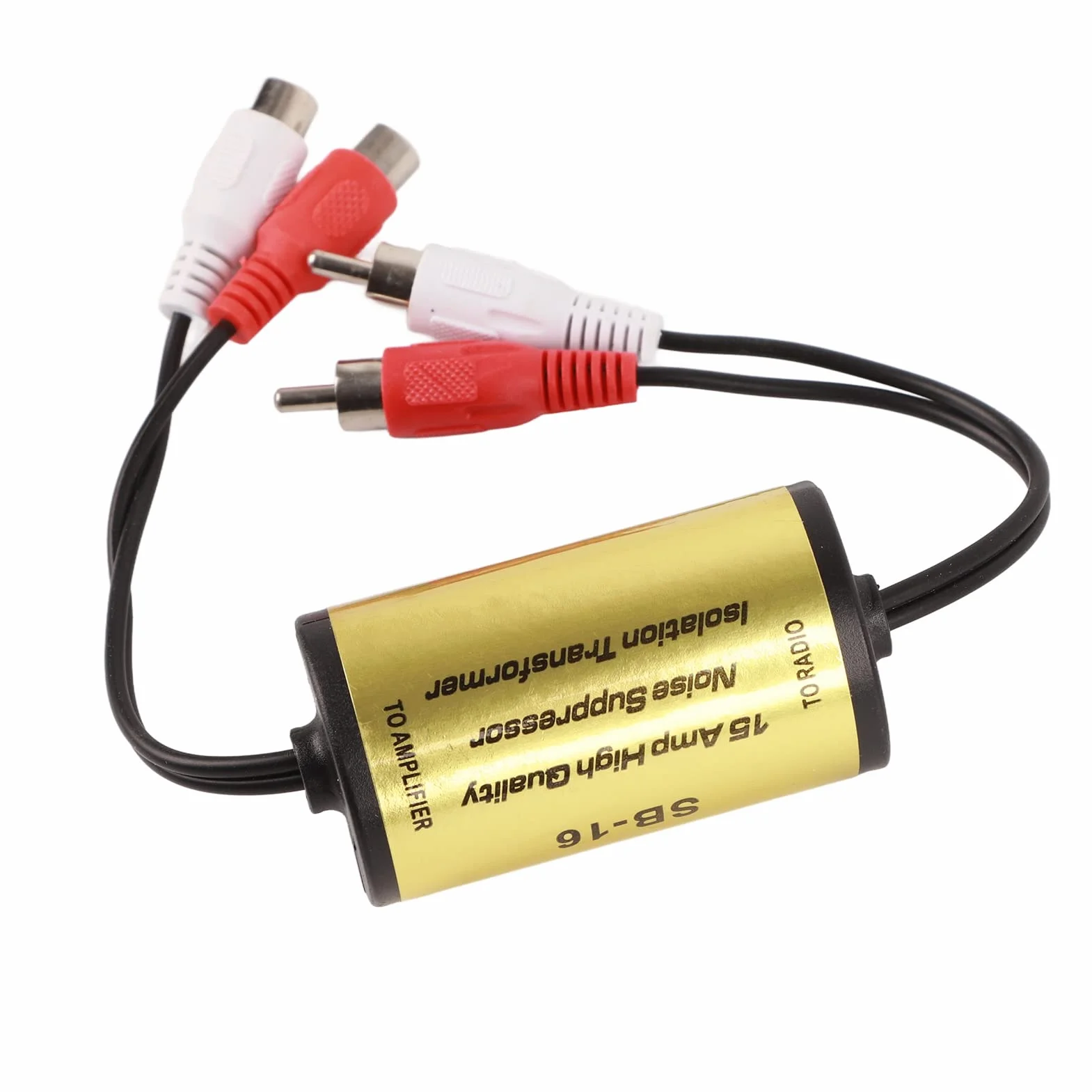 Izolator Szumów Pętli Uziemienia Golvery do Samochodowego Sprzętu Audio PC System Stereo z Gniazdem 3,5 Mm lub Gniazdem Eliminuje Niepożądane Szumy Wzmacnia sygnał Radiowy