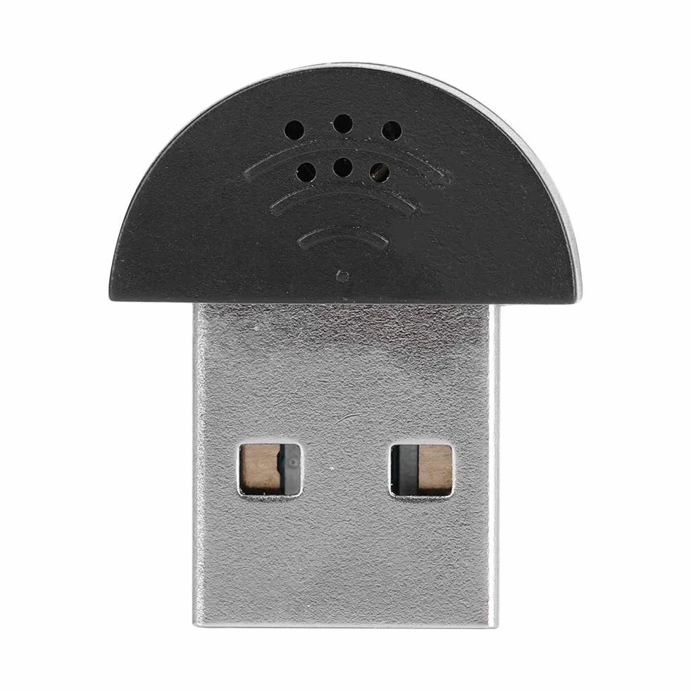 Mikrofon Mini USB 2.0, Przenośny Mikrofon USB Mini Studio Mowy Nagrywanie Audio MIC Adapter do Komputera PC(Czarny)