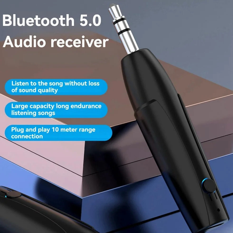 Booso Odbiornik Bluetooth 5.0 AUX 3,5 mm Adapter Audio Samochodowy