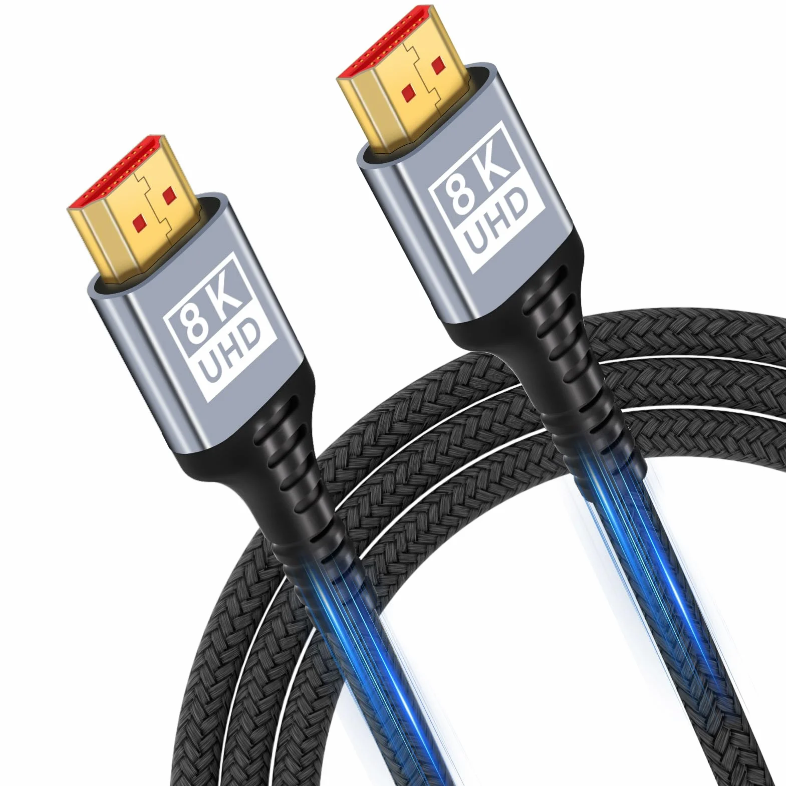 Kabel HDMI 2.1, 3 m, 10 K, 8K, 48 Gbps, Ultra Highspeed HDMI, 10K, 8K, 60Hz, 4K, 120Hz, 7680P, HDMI 2.1, obsługuje HDR10 eARC 3D HDCP 2.2 i 2.3, kompatybilny z PS5/4 X-Box, HDTV, odtwarzaczem Blu-ray
